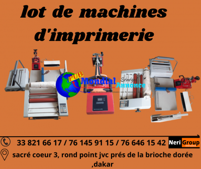 LOT DE MACHINES D'IMPRIMERIE A VENDRE