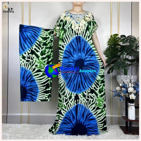 2023 New Muslim Summer Women Abayas Cotton Loose Femme Short Sleeve Robe African Nigeria Islam Traditional Dresses With Turban