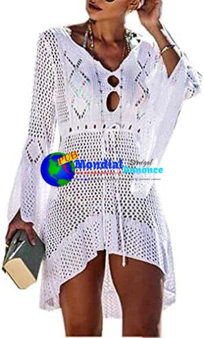 Jinsha Femmes Tricot Bikini Beach Cape Beach Dress Summer