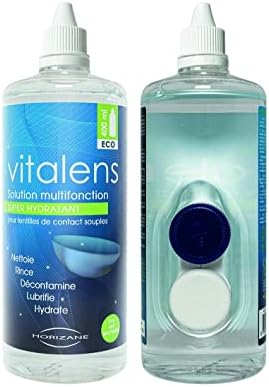 Solution multifonction pour lentilles de contact ● Format eco 400ml ● Décontamine, nettoie, rince, déprotéinise et hydrate ● Produit pour lentilles formulé avec acide hyaluronique ● Vitalens