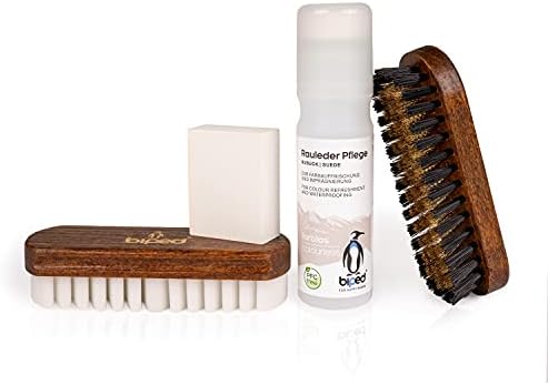 Kit d’entretien pour chaussures en daim – kit de nettoyage pour chaussures avec brosses pour l’entretien du cuir nubuck – et produits d’entretien pour raviver z2310