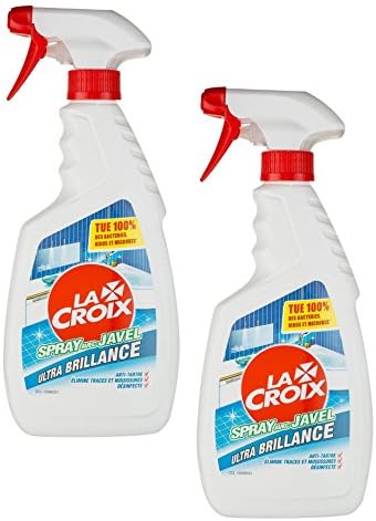 La Croix Nettoyant ménager avec Javel Ultra Brillance anti-tartre élimine traces et moisissures désinfecte 500 ml Spray – Lot de 2