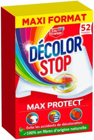 Decolor Stop Max Protect x52 Lingettes – Lingettes Anti-Décoloration – Permet de mélanger les couleurs