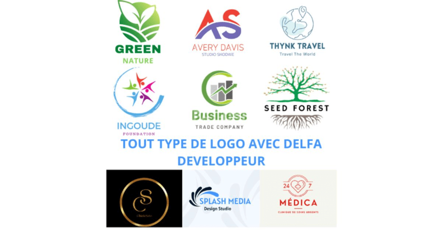 Création de logo, carte de visite, CV et site web