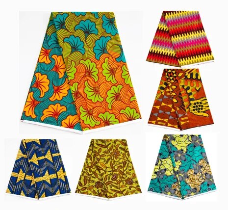 African Wax Fabric 2023 High Quality 100% Cotton Ghana Nigeria Batik Ankara Wax Fabric Newest Fashion For Women Sewing Dresses