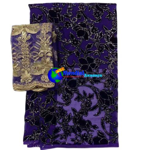 Brocade Velvet Silk Fabric for Women Dress, African Tulle Lace, Nigerian Lace Fabrics, Dirac Tulle, 5 + 2 Yards