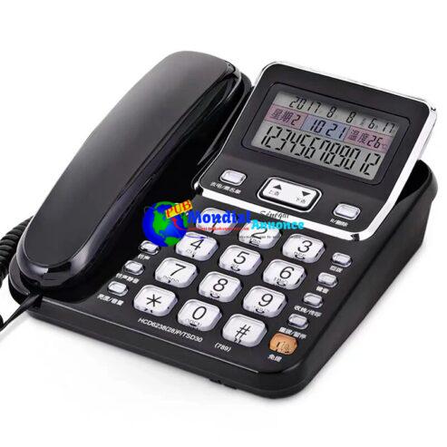 Corded Telephone with Speaker, Large Display & Buttons, Lightning Protection, Dual Interface,Desktop Landline Telephone for Home