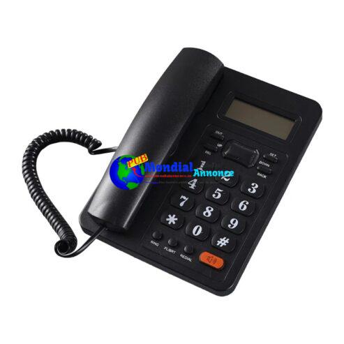 E56B Desktop Corded Landline Phone LCD Display CallerID Number Storage Home Telephone