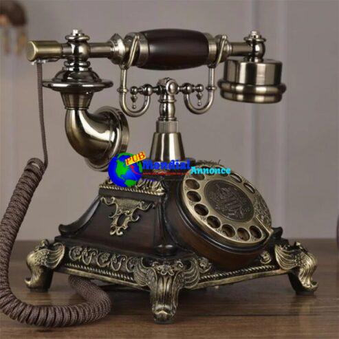 European Antique Rotary Dial Old Fixed Telephone Retro Home Fashion Creative Wired Telephone Landline