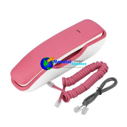 Fixed Landline Smart Telephone Pause/Mute Portable Mini Phone Wall Telephone 2 in 1 Push Button Phone for Home