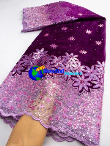 French Sequins Velvet Lace Fabric 2023 High Quality African Velvet Lace Fabric Nigerian Lace For Sewing Women Dresses TY3480