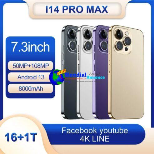 Global Edition I14Pro Max 6.8-inch Original Phone Wholesale Smartphone 16GB+1TB Phone Unlocked Dual SIM Phone