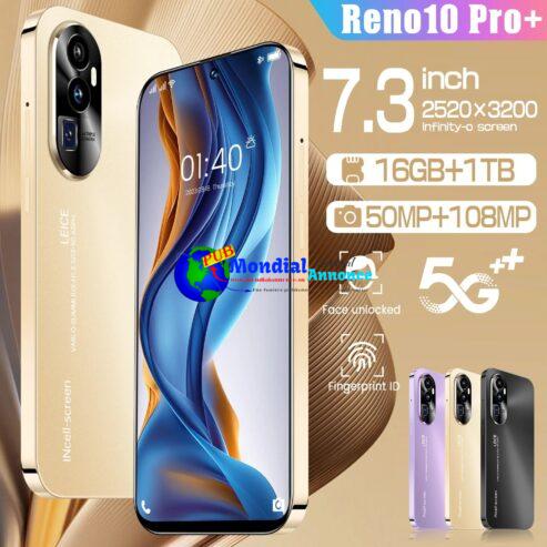 Global Version Reno10 Pro+ Smartphone 7.3inch HD Mobile Phones 16GB+1TB Android 13 Snapdragon 8 Gen 2 Unlocked 4G/5G Cell Phone