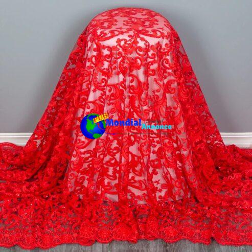 Kalume Sequins Tulle Lace Fabric 5 Yards Nigeria on Sale 2023 French Mesh Lace for Sewing African Woman Party Dresses F3408