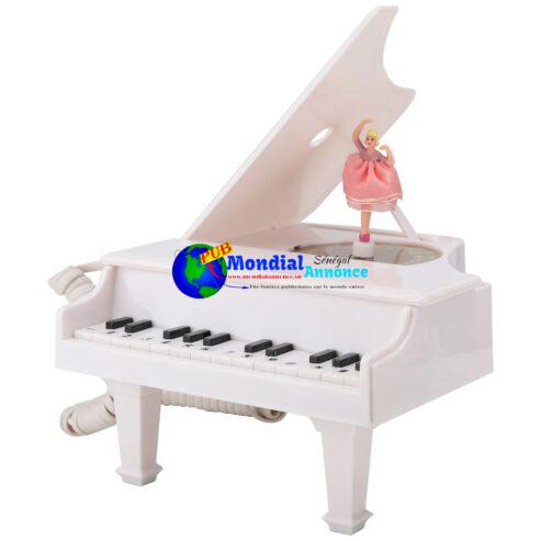 Landline Phone Stylish Piano Shaped Telephone Desktop Corded Fixed Telephone with Music Box Function for Home Hotel Office