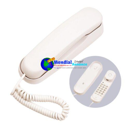 Mini Desktop Corded Landline Phone Fixed Telephone Wall Mountable Supports Mute/ Pause/ Redial Functions for Home Hotel Office