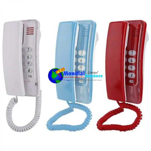 Mini Wall Mount Landline Telephone With Call Mute Function No Caller ID Home Phone For Hotel Family School Corded Telephones