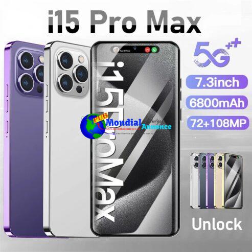 New 15 Pro Max Global unlocked phone 5G original cell phone 7.3inch 108MP phones smartphone 6800mAh 16G+1TB mobile phone