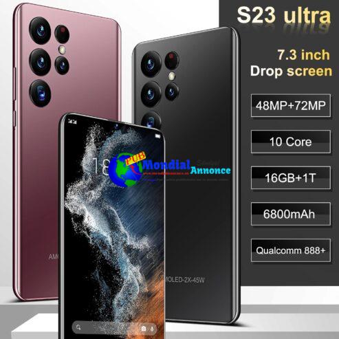 New 2023 S23 Ultra Global Version Smartphone Qualcomm 888 16GB+1TB 7300mAh 48+72MP 4G/5G Network Cellphone Android Mobile Phone