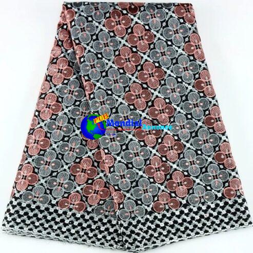 New Arrival African Voile Dry Lace Fabric 2023 High Quality Nigeria Cotton Stone Lace Fabric For Women Wedding Party Dresses Sew