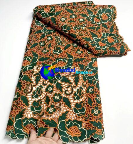 New Arrival Green African Guipure Cord Lace Fabric 2023 High Quality Water Soluble Nigeria Fabrics For Sewing Women Party Dress