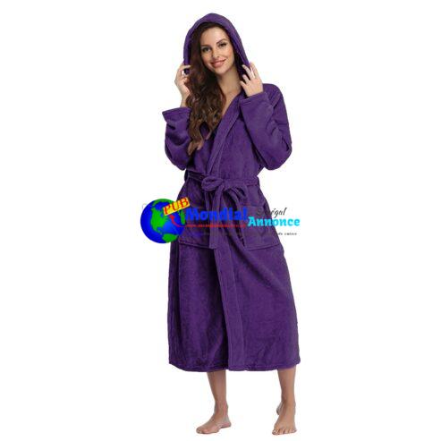 New Autumn Solid Hooded Robe Bathrobe Women Winter Warm Plush Lightweight Soft Nightgown Robes Female Casual Home Dressing Gowns