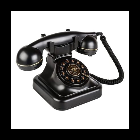 Retro Landline Telephone,Old Fashioned Vintage Landline Phones with Classic Metal Bell Retro Telephone Office