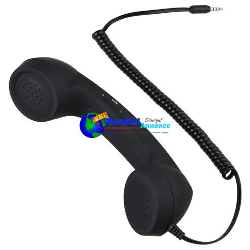 Retro Telephone Handset Receiver MIC For Cellphone, 3.5 Mm Socket