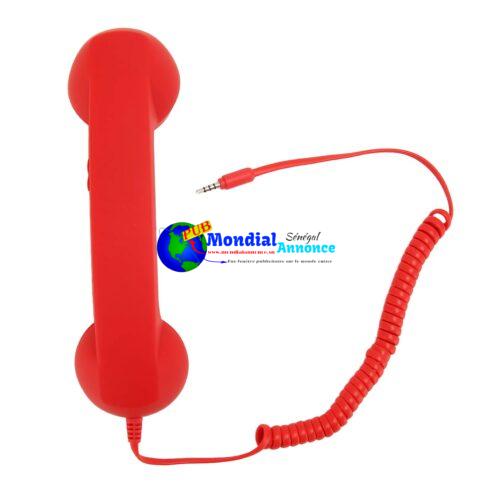 Retro Telephone Receiver Professional 3.5mm Plug Radiation Proof Wired Cellphone Handset for Smartphone PC Telephone Handset