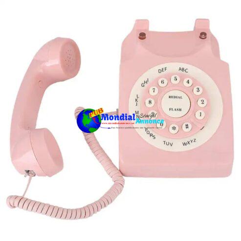 Retro Vintage Telephone High Definition Call Quality Deaktop Landline Old Style Telephone Wired Fixed Phone for Home Hotel