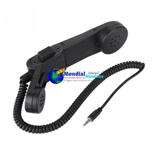 Retro Wired Telephone Handset Handheld Microphone K Head Telephones Receiver For 3.5mm Interface Cellphone