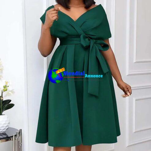 Spring Women’s Dress Bow Elegant Wedding Party Dresses For Women  PlusSize Women Clothing Femme Vestidos