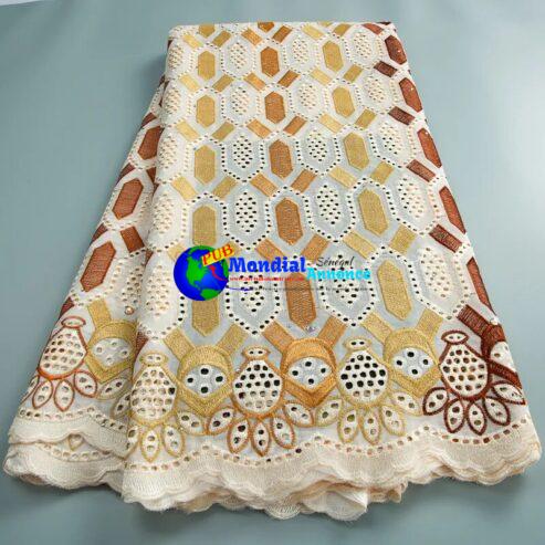 Swiss Voile Lace With Stones 2023 High Quality African Crystal Cotton Lace Fabric Nigerian Lace For Women Wedding Dresses TY188