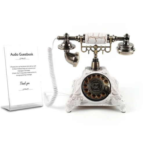 Wedding360 Audio GuestBook Telephone for Wedding – Record Customized Audio Message with Guest Book Preserve Your Weddings