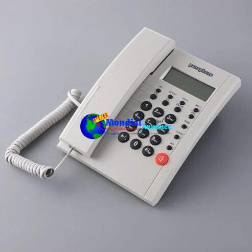 Wired Landline Fixed Telephone Desk Phone with Caller Identification Telephone for Home Office Hotel