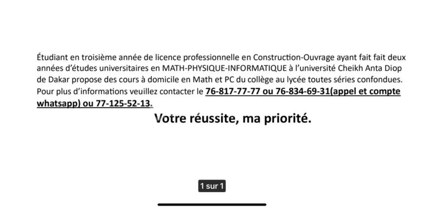 Cours à domicile MATH-PC