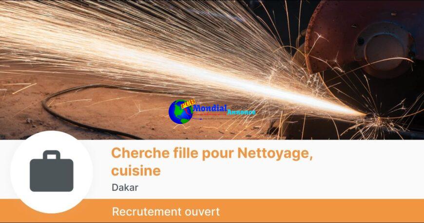 Cherche fille pour Nettoyage, cuisine