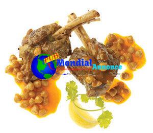 Jarrets d'agneau marocains aux pois chiches et aux dattes