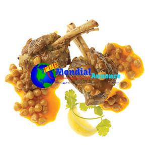 Jarrets d'agneau marocains aux pois chiches et aux dattes