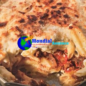 Pastitsio aux épices marocaines avec agneau et feta