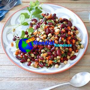 Salade marocaine de haricots rouges et de pois chiches