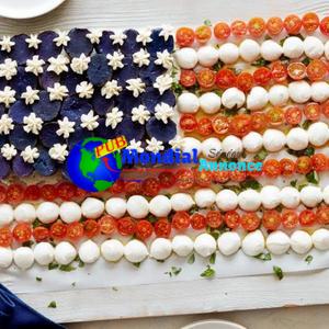 Salade Caprese au drapeau américain