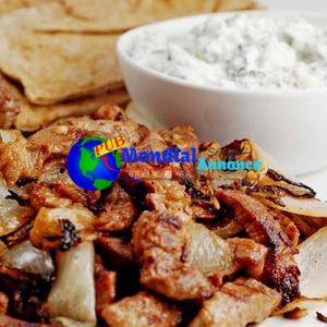 Souvlaki de porc aux recettes de Tzatziki