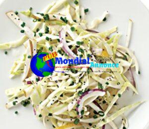 Salade de chou et poire asiatique