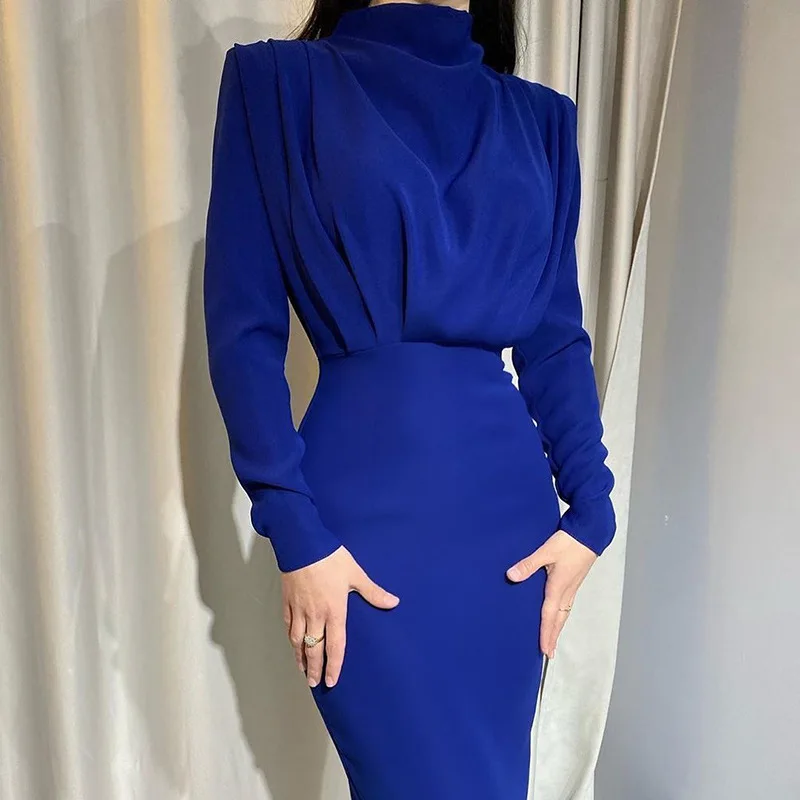 2023-Autumn-Winter-Solid-Blue-Maxi-Dresses-For-Women-Turtleneck-Long-Sleeve-Bandage-Hip-Slim-Office.jpg