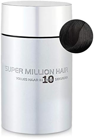 Super Million Hair – Fibres Capillaires Densifiantes pour Cheveux Clairsemés, Chute de Cheveux, 25g, Noir (1)