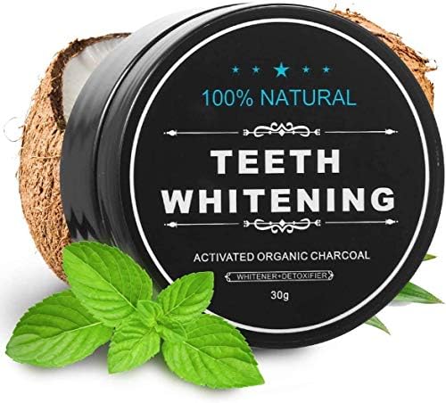 Nettoyant dentaire 100% naturel – Noix de coco et menthe – Dents charbon actif poudre – Dentifrice dents sensibles – Blanchiment des dents