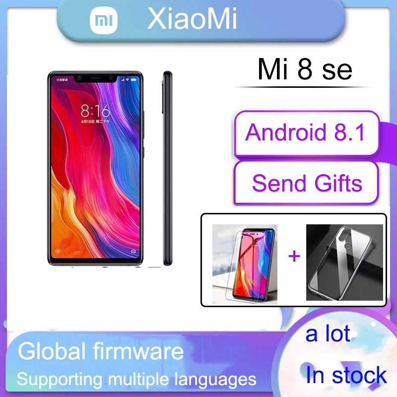 6G 128G Xiaomi MI 8 SE Smartphone Celular Snapdragon 710 3120 MAh  Fast Charging 18W random color with gift