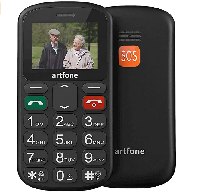 Bar Senior Cellphone Artfone CS181 GSM 2G Big Voice Big Button Mobile Phone For Elderly One Key SOS Dual Sim Torch No Russian