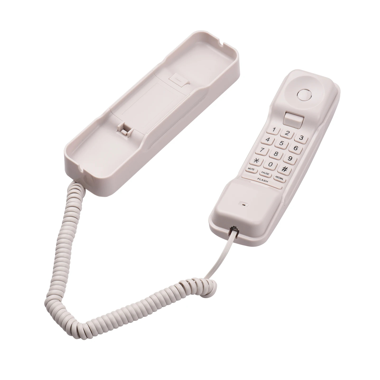 Corded Phone Desk Landline Telephone Wall Mount Fixed Support Redial/Flash/Pause/Mute for Home Office Company Hotel Cafe